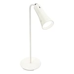 ANSMANN Lampe de bureau à pince 3 en 1 Lampe de bureau à LED à intensité variable en continu et commande tactile Applique murale Lampe de travail rechargeable avec type C, Blanc