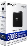 PNY X-PRO USB 3.2 Gen 2x2 Type-C bærbar SSD 500GB