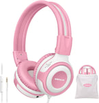 Casque Enfant, Casques Audio pour Adolescents, Casques Filaires avec Volume Limiter, Pliables et Réglables pour l'Ecole, Le Voyage, Compatibles avec Les Téléphones Portables, Tablettes, PC [G239]