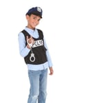 RUBIES - Kit de Policier pour Enfants - Taille Unique 5 à 8 Ans - Costume de Policier Français avec Casquette, Plastron et Menottes - Jeu de Rôle Police Pour Carnaval, Halloween, Anniversaire