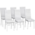 Bealife Lot de 6 chaises de salle à manger,Chaises de salle à manger pour cuisine, Salle à manger, Chaise de salle à manger à dossier haut en simili cuir, moderne