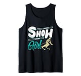 Skiing Girls SNOW GIRL Funny Ski Vacation Children Tank Top