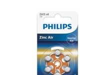 Philips Minicells Za13b6a/00, Engångsbatteri, Zink-Luft, 1,4 V, 6 Styck, 280 Mah, Cd (Kadmium), Hg (Kvicksilver)