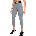 Nike Women's W NP 365 Tight Crop Leggings, Smoke Grey/HTR/Black/Black, XL