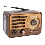 Portable Retro Radio Vintage Bluetooth Speaker FM/AM Radio Receiver with8719