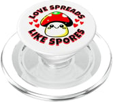 Love Spreads Like Spores Cute Funny Kawaii Mushroom PopSockets PopGrip for MagSafe