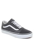 Vans Mens Old Skool Trainers - Grey/White, Grey/White, Size 6, Men