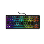 uRage Exodus 200 TKL Clavier de Jeu réactif avec Anti-ghosting, éclairage RVB, Format Tenkeyless, Disposition QWERTZ, Noir