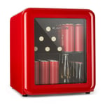 Mini Fridge Bar Beverage Cooler Refrigerator Retro Home Travel Hotel 48 L Red