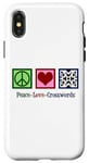 iPhone X/XS Peace Love Crosswords Cute Crossword Puzzle Solver Case