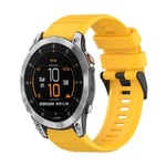 För Garmin Epix Gen 2 22mm Horisontell Textur Silikon Armband Med Borttagningsverktyg SNC Yellow