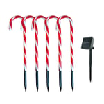 Christmas Candy Cane Solar Light String Juldekorationer för hem nyår Solar Lawn Lamp Outdoor Holiday Light