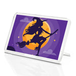 Halloween Spooky Witch Classic Fridge Magnet - Full Moon Broom Stick Gift #14436