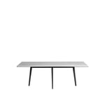 Driade - François Table 210x100 Carrara Marble Top - White/Ebonized/Dark Brown - Ruokapöytä - Lievore Altherr Molina - Valkoinen - Metalli/Puu/Kivi