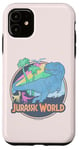 Coque pour iPhone 11 Jurassic World: Fallen Kingdom T-Rex Dino Scene Pastel Logo