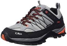 CMP Homme Rigel Low Trekking Shoe WP Chaussure de Marche, Cemento-Nero, 40 EU