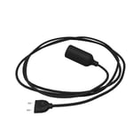 creative cables - Snake Lampe en silicone avec interrupteur et fiche - Sans ampoule, Noir