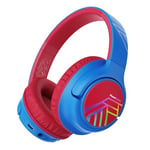 PowerLocus Casque Audio Enfant, Casque Bluetooth Enfant avec Micro, 74/85/94dB Volume Limité, 45 Heures, Hi-FI Stéréo, Casque Pliable avec Lumières LED Colorées, 2 Fonction de Partage du Casque