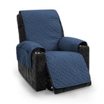 TIANSHU Housse Fauteuil Relax Imperméable, Housse pour Canapé Relax Housse Matelasse Réversible Chat Chiens Fauteuil Protection Lavable Résistant à l'usure Antidérapant(1 Place, Bleu Clair)