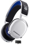 Arctis 7P+ Wireless Casque Gaming Sans Fil - Sans Perte 2,4 Ghz - 30 Heures D'Autonomie De La Batterie - Pour Ps5, Ps4, Pc, Mac, Android Et Switch - Blanc[QUE070326]