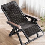 Bain de soleil inclinable, Chaise Longue inclinable de Jardin Pliables + appuie-tête amovible + repose-jambes et dossier