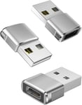 Lot De 3 Adaptateurs Usb C Femelle Vers Usb C, Adaptateur Usb C Femelle Vers Fiche A, Compatible Avec Mbook, Ordinateur Portable, Tablette, Smartphone, Airpods, Galaxy S23, S24, A34