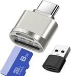 Lecteur de Carte SD, USB C Lecteur de Carte Micro SD, Adaptateur de Lecteur de Carte Mémoire TF, Compatible avec MacBook, Samsung Galaxy S22 S21 S20 Note20, Téléphone USB-C et Plus