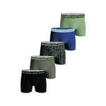 Björn Borg Multi Essantial Shorts  Green/Black/Blue 5-pack, M