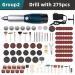 Mini perceuse électrique sans fil 12V,batterie au lithium,graveur,aste,Dremel,outil lointain,vitesse variable,coupe,meulage - Type Group 2