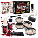 Dress Up America Halloween Makeup Kit - Face and Body Wax, Latex and Fake Blood Costume Face Paint Set - SFX Realistic Bloody Halloween Makeup Set for Teens and Adults