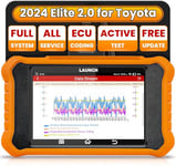 LAUNCH X431 OBD2 Elite V2.0 for Toyota Bi-Directional Diagnostic Full System scanner, 50+ Special Functions, ECU Coding Battery Match,Brake Reset,etc. OBDII Lifetime Update Code Reader