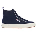 Superga Unisex Adult 2750 Cotton Mid Cut High Tops (Navy/Spectrum Blue/Avorio) material_Synthetic - Size UK 7.5