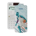 Casio FX-991SP CW Calculatrice Scientifique illustrée avec Joueur de basquet, recommandée pour Le CV Espagnol et Portugais, 5 Langues, Plus de 560 Fonctions, Solaire, Blanc