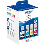 Epson 102 Original Ink Refill C13T03R640 Black, Cyan, Magenta, Yellow Multipack Pack of 4