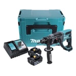 Makita DHR 202 RTJ 18 V Perforateur Burineur SDS-Plus avec boîtier Makpac + 2x Batteries 5,0 Ah + Chargeur