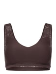 Soft Stretch Padded Lace Top Brown CHANTELLE