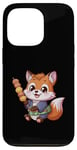 Coque pour iPhone 13 Pro Renard kawaii avec Hanami Dango