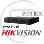 Hikvision Hiwatch DVR HWD-5104M hybride 4 canaux 2MP 1080p 5-en-1 HDTVI/CVI/CVBS