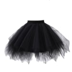 Dam Tutu Party Dans Tyllkjol Kort M SVART