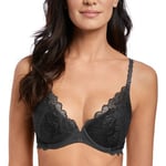 Wacoal BH Lace Perfection Plunge Push Up Bra Svart E 80 Dame