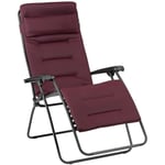 Fauteuil Relax Jardin - Chaise Longue Matelassé Zéro Gravité - Xl - Rsx Clip Xl - Aircomfort® - Rouge Bordeaux Lafuma Mobilier