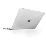 STM Studio Case for MacBook Pro 16-Inch M1 2021, M2 2023, M3 2023 A2141, A2485, A2780, Lightweight Clear Plastic Hard Shell with Raised Textured Feet to Prevent Sliding - Clear