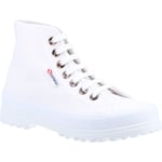 Superga 2341 Alpina Resin Eyelets 100% Cotton WoMens White Boots material_cotton - Size UK 5.5