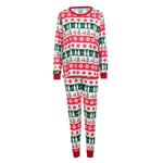 Jul familjesemester Pyjamas matchande set jul toppar och byxor nattkläder mom l