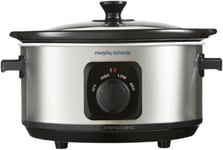 Morphy Richards 3.5L Stainless Steel Slow Cooker, 3 3.5 Litres, Brushed