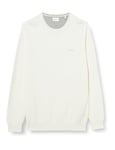 GANT Men's Cotton Pique C-neck Pullover Sweater , Eggshell,M