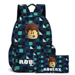 Roblox Ryggsäck Skolväskor Reseryggsäckar 2 Set - Julgåva Barn - Present - Multi-A Lila