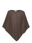 Davida Cashmere Triangle Poncho Brun