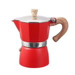lamta1k Coffee Maker,Aluminum Italian Style Espresso Coffee Maker Percolator Stove Top Pot Kettle - Red 300ml