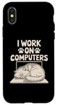 iPhone X/XS I Work On Computers Persian Longhair Cat Case